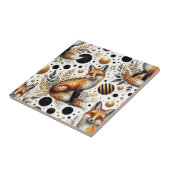 Carreau Renard mignon et points sans couture (Côté)