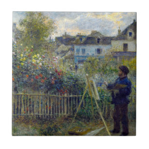 Carreau Renoir - Claude Monet Peinture dans son jardin