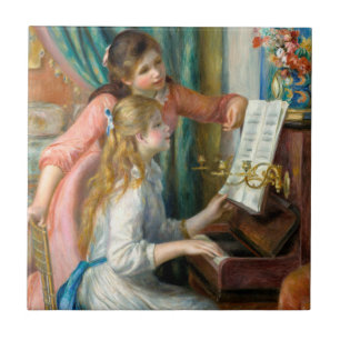 Carreau Renoir Girls at the Piano Impressionism Painting