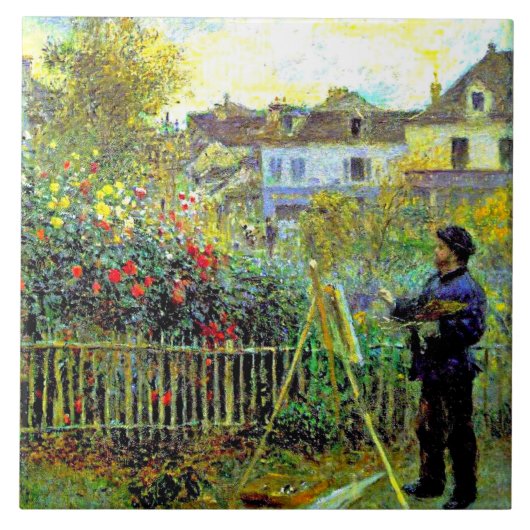 Carreau Renoir, Monet Peinture dans son jardin à Argenteui (Devant)
