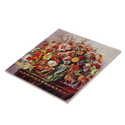Carreau Renoir - Panier de fleurs (Côté)