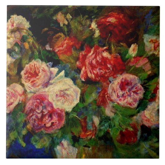 Carreau Renoir - Rose, célèbre peinture, (Devant)