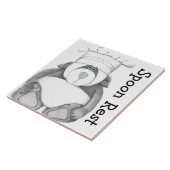 Carreau Repos de cuillère de trépied d'ours panda (Côté)