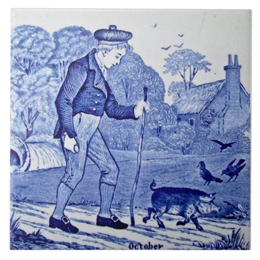 Carreau Repro 1879 Série de calendriers bleus de Wedgwood (Devant)