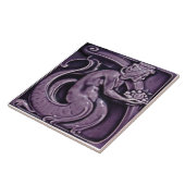 Carreau Repro 1900 Villeroy+Boch Purple Majolica Mermaid (Côté)