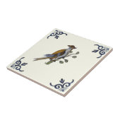 Carreau Repro Antique Antique Antique Oiseau peint à la ma (Côté)