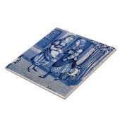 Carreau Repro Antique Wedgwood Blue Janvier Calendrier (Côté)