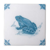 Carreau Repro Blue et White Frog Delft (Devant)