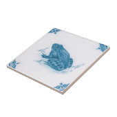 Carreau Repro Blue et White Frog Delft (Côté)