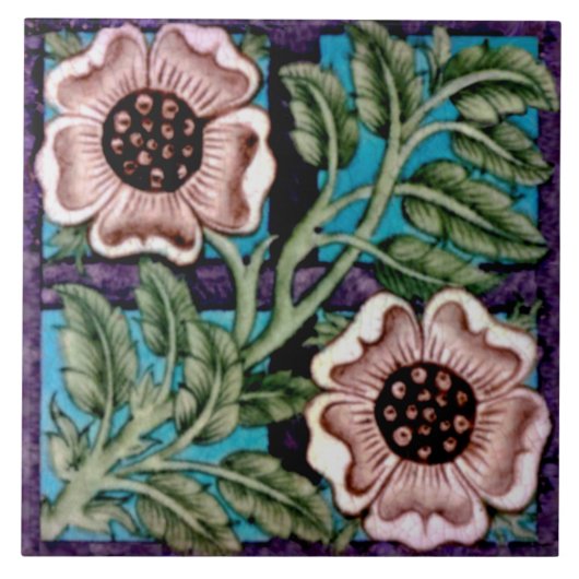 Carreau Repro Bright Peint À La Main De Morgan Rose & Trel (Devant)