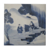 Carreau Repro Chinois Brosse Delft Carrelage bleu et blanc (Devant)