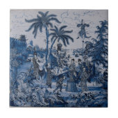 Carreau Repro Chinoiserie Delft Carrelage bleu et blanc (Devant)