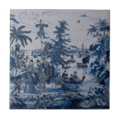 Carreau Repro Chinoiserie Delft Carrelage bleu et blanc (Devant)