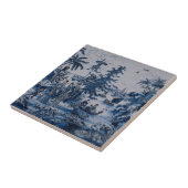 Carreau Repro Chinoiserie Delft Carrelage bleu et blanc (Côté)