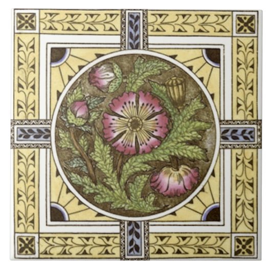 Carreau Repro de tuiles à transfert multiple de Rose jaune (Devant)