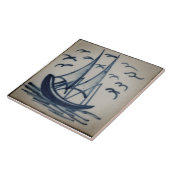 Carreau Repro Defware Navire Bateau Voilier Blue Delft Til (Côté)