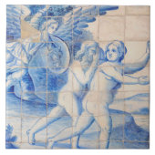 Carreau Repro Delft Tile Adam et Eve Expulsion (Devant)