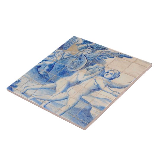 Carreau Repro Delft Tile Adam et Eve Expulsion (Côté)
