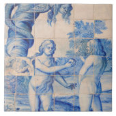 Carreau Repro Delft Tile Adam et Eve Scène pittoresque (Devant)