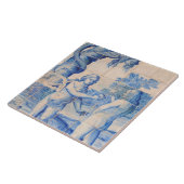 Carreau Repro Delft Tile Adam et Eve Scène pittoresque (Côté)