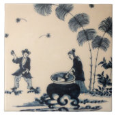 Carreau Repro Delft Tile Chinoiserie (Devant)