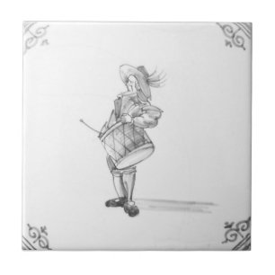 Carreau Repro Drummer portugais Azulejos Tile