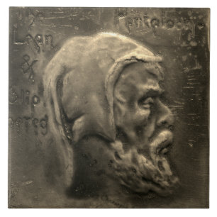 Carreau Repro Dutch Faux Relief Gris Beauté Tile face