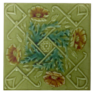 Carreau Repro Faux Relief Moléculé Floral Trellis Majoli