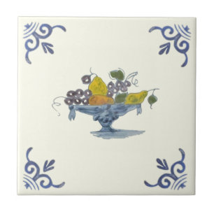 Carreau Repro Fruit Bowl 17e siècle