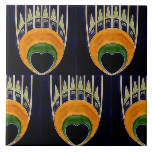 Carreau Repro German Art Nouveau Jugendstil Frieze Border (Devant)