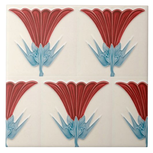 Carreau Repro German Art Nouveau Jugendstil Frieze Border (Devant)