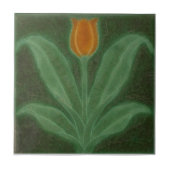Carreau Repro Jaune Tulipe Verte Art Nouveau Tile (Devant)