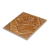 Carreau Repro Minton 1880 Carnation Art Nouveau Majolica (Côté)