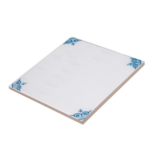 Carreau Repro Plain Bleu Delft Tile à personnaliser (Côté)