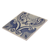 Carreau Repro Portugais bleu géométrique Azulejos Floral (Côté)