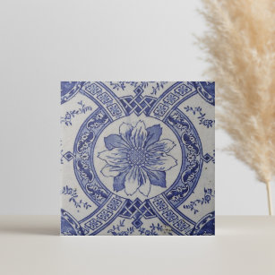 Carreau Repro Portugais bleu géométrique Azulejos Floral