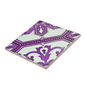 Carreau Repro Portugais Violet Géométrique Azulejos Carrea (Côté)