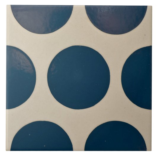 Carreau Repro Portugal bleu géométrique Azulejos Polka Dot (Devant)