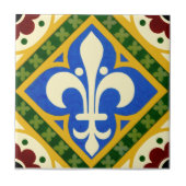 Carreau Repro Pugin Gothic Design Minton TIle c 1865 (Devant)