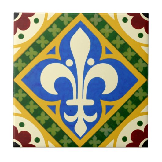 Carreau Repro Pugin Gothic Design Minton TIle c 1865 (Devant)