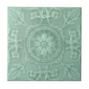 Carreau Repro Seafoam Sysymétrique Faux Relief Majolica