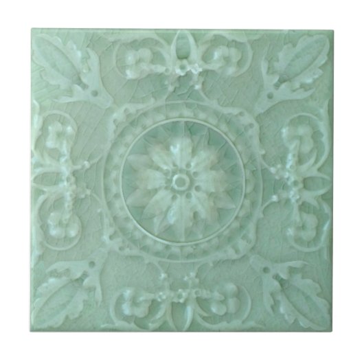 Carreau Repro Seafoam Sysymétrique Faux Relief Majolica (Devant)