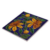 Carreau Repro, superbe Floral Faux Relief Majolica (Côté)