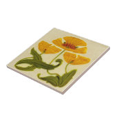 Carreau Repro vers 1900 Floral Art nouveau de Pilkington (Côté)