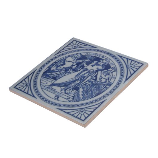 Carreau Repro Victorian Minton Tile Shakespeare (Côté)