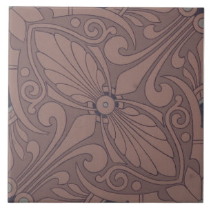 Carreau Repro Vintage Géométrique Grec antique Terracott