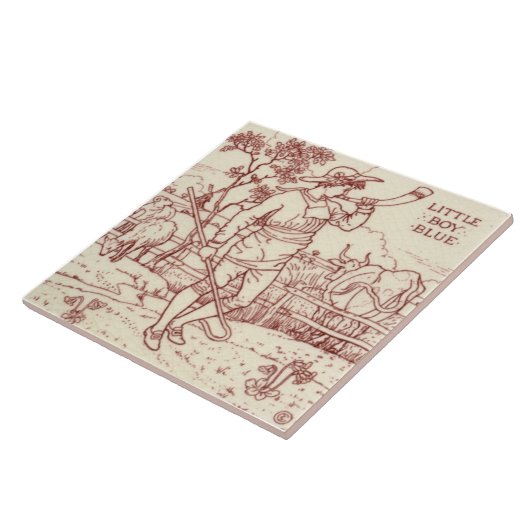 Carreau Repro Walter Crane Little Boy Blue Nurserme Rhyme (Côté)