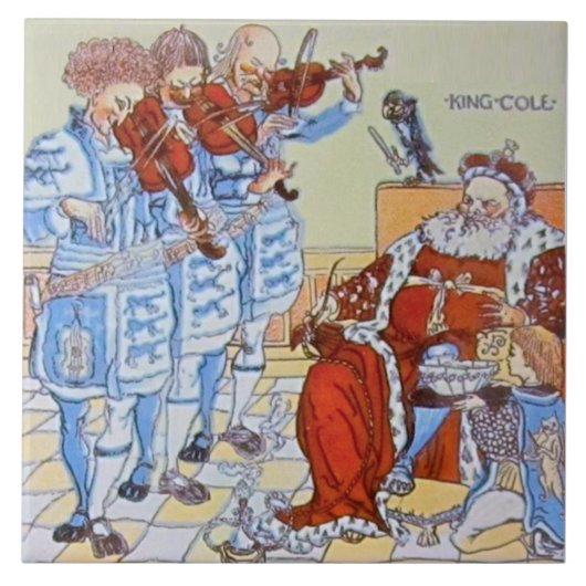 Carreau Repro Walter Crane Old King Cole Nursery Rhyme (Devant)