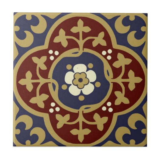 Carreau Reproduction Carrelage gothique ecclésiaste Encaus (Devant)