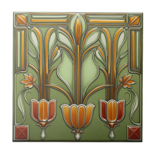 Carreau Reproduction d'art nouveau vintage